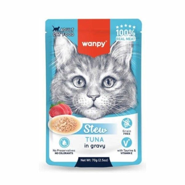 Wanpy Stew me Sos Ton për Macet e Rritura 70gr