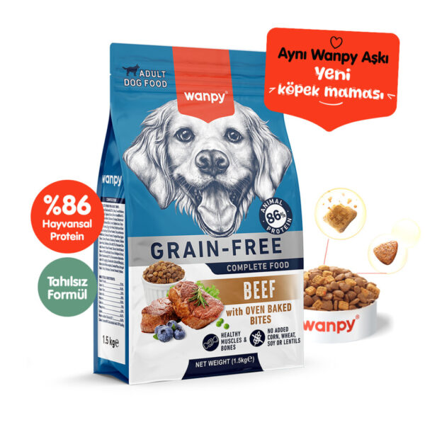 Wanpy Mëngjes i Qengjit pa Grurë për Qentë e Rritur 1,5kg