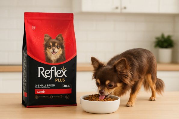 Reflex Plus Hipoalergjik me qengj: zgjidhja për qentë e vegjël me stomak delikat