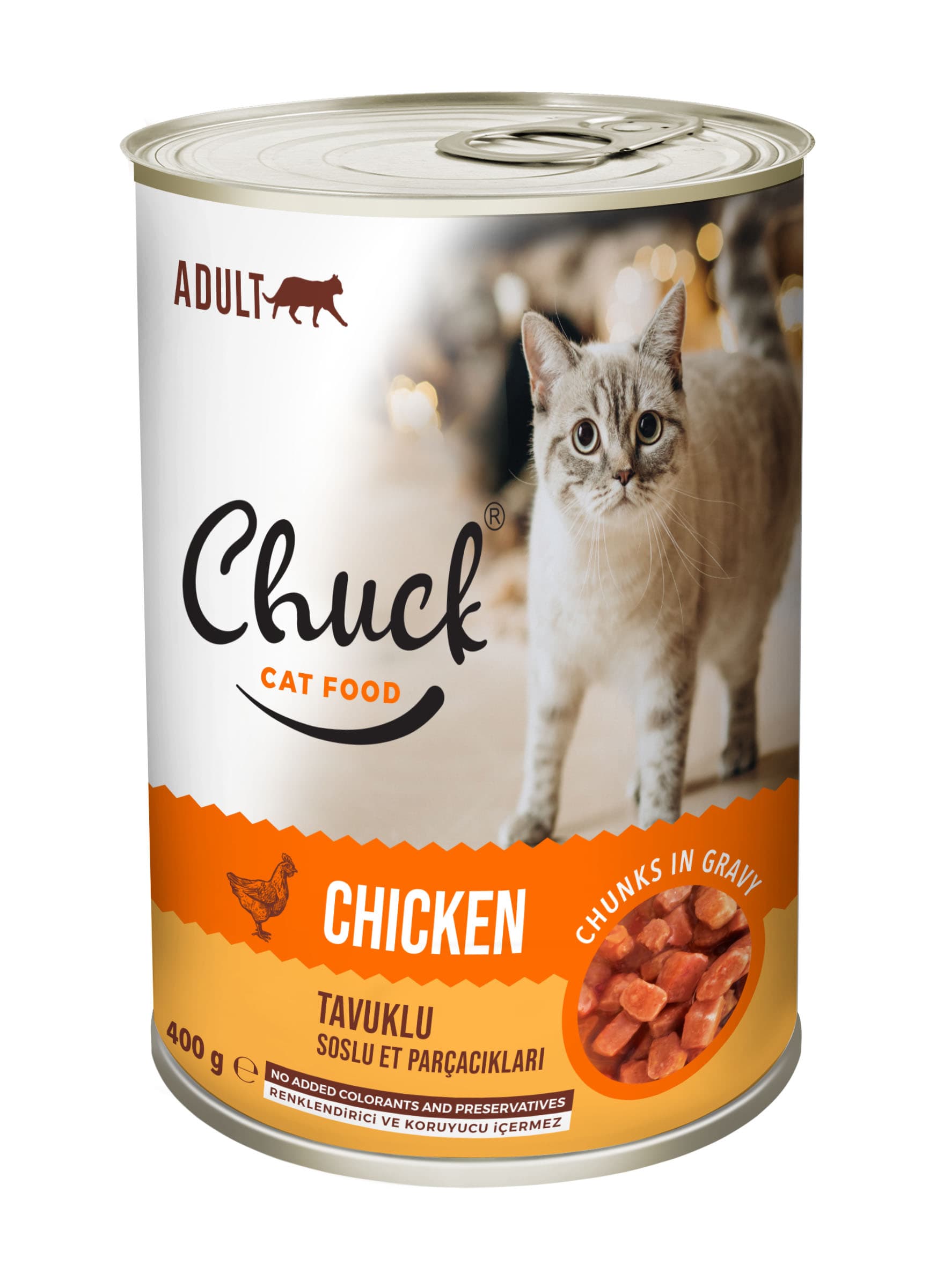 Ushqim i Lagësht - Chuck 400 gr Konservë Maceje - me mish pule