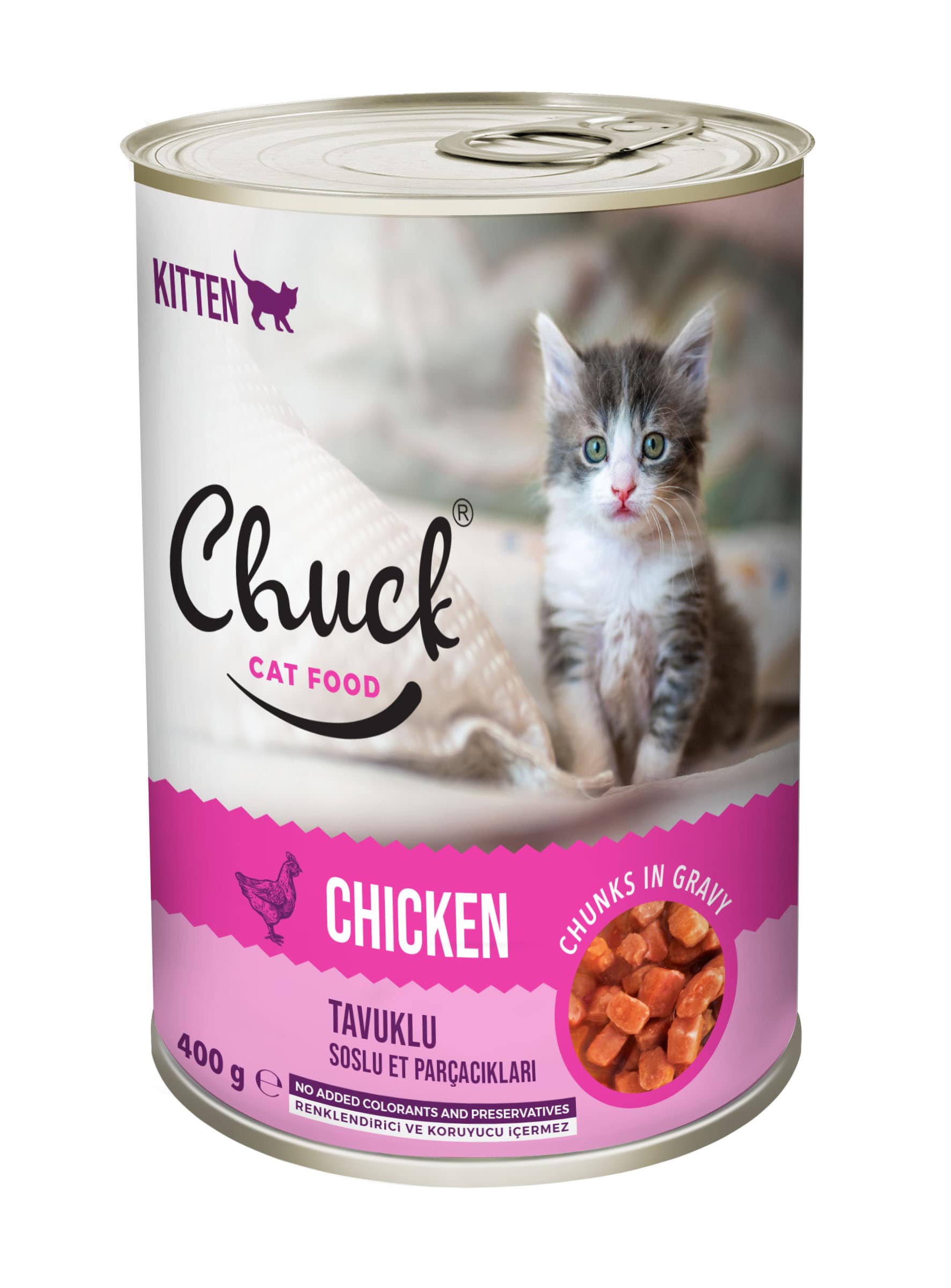Ushqim i lagësht – Chuck 400 gr Konservë Kotele – me pulë