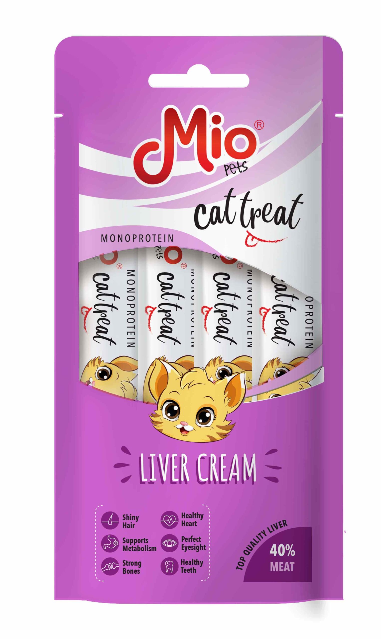 Mio Krem Shpërblimi për Mace – me mëlçi 15 g x 4