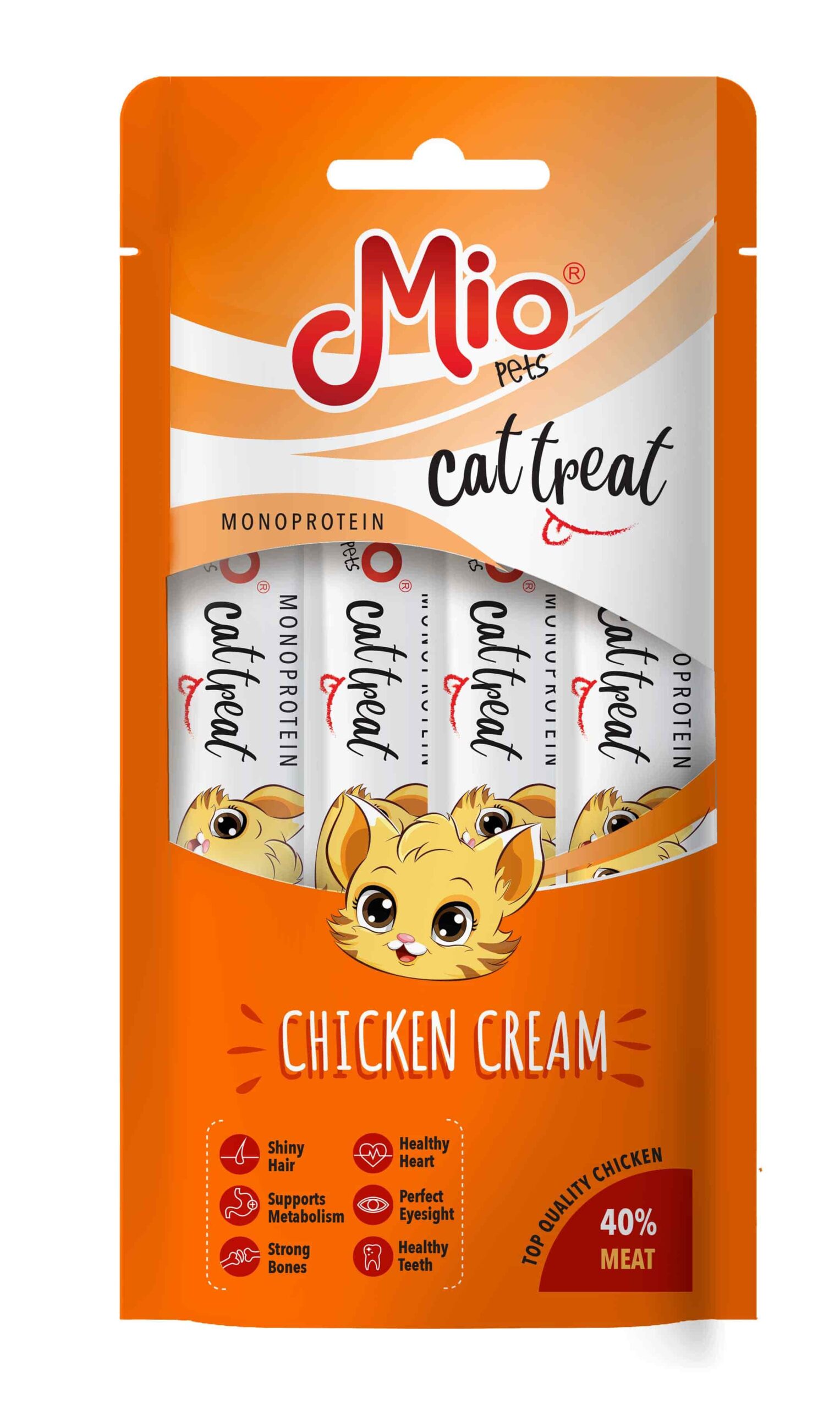 Mio Krem Shpërblimi për Mace – me pulë 15 g x 4