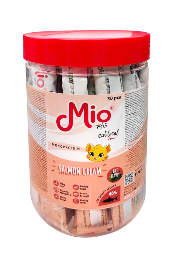 Mio Krem Shpërblimi për Mace - me salmon 15 g x 30