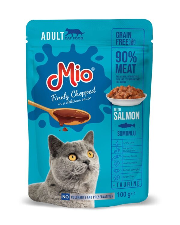 Mio Pouches - Të rritur - me salmon 100 g