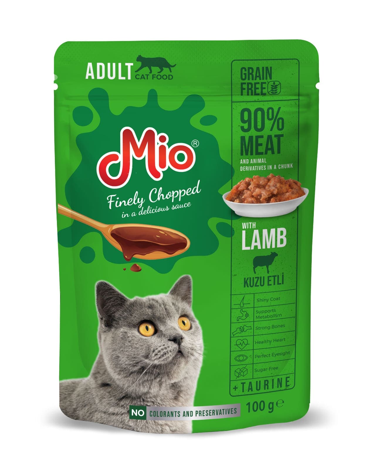 Mio Pouches – Të rritur – me mish qengji 100 g